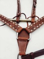 Turquoise Buckstitch Whipstitch HEadstall WEstern Breast Collar Horse TAck Western RAnch Hand (37)