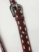 Turquoise Buckstitch Whipstitch HEadstall WEstern Breast Collar Horse TAck Western RAnch Hand (40)