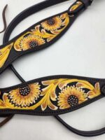 Yellow Sunflower Browband Western Headstall Bridle (12)