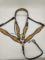 Yellow Sunflower Browband Western Headstall Bridle (2)