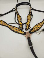 Yellow Sunflower Browband Western Headstall Bridle (3)