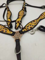 Yellow Sunflower Browband Western Headstall Bridle (4)