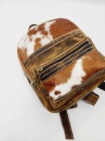 Leather cowhide backpack ranch hand backpacks western fashion hair on cowhide purse (13)