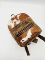 Leather cowhide backpack ranch hand backpacks western fashion hair on cowhide purse (14)