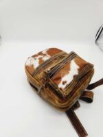 Leather cowhide backpack ranch hand backpacks western fashion hair on cowhide purse (17)