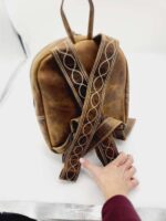 Leather cowhide backpack ranch hand backpacks western fashion hair on cowhide purse (9)