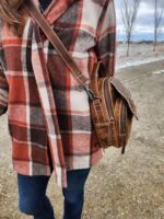Western BAckpack purse leather bag fashion sling crossbody backpack purse cowgirl cowhide hair ok (11)
