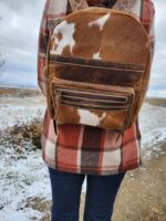 Western BAckpack purse leather bag fashion sling crossbody backpack purse cowgirl cowhide hair ok (18)