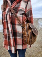 Western BAckpack purse leather bag fashion sling crossbody backpack purse cowgirl cowhide hair ok (5)