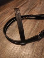 Apache Red Headstall Western Bridle Leather Breast Collar Split Reins Beading (22)