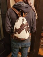 Cowhide backpack sling bag crossbody purse bag mens sling bag great gift (3)