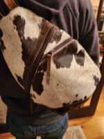 Cowhide backpack sling bag crossbody purse bag mens sling bag great gift (4)