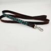 Leather Leash - Turquoise Buckstitch - view 8