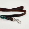 Leather Leash - Turquoise Buckstitch - view 5