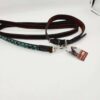 Leather Leash - Turquoise Buckstitch - view 4
