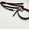Leather Leash - Turquoise Buckstitch - view 3