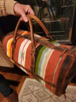 Unique Western Carpet Bag WEstern Duffel TRavel Weekend Bag mans bag mens bag womens bag pastel pendleton wool (2)