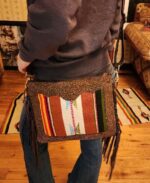 Unique Western Carpet Bag WEstern Duffel TRavel Weekend Bag mans bag mens bag womens bag pastel pendleton wool (6)