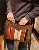 Unique Western Carpet Bag WEstern Duffel TRavel Weekend Bag mans bag mens bag womens bag pastel pendleton wool (7)