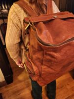 Wearable duffel bag oversized leather backpack great duffel carry on leather bag carry on (5)
