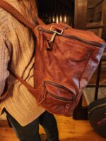 Wearable duffel bag oversized leather backpack great duffel carry on leather bag carry on (6)