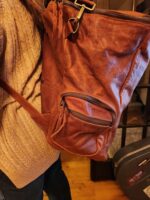 Wearable duffel bag oversized leather backpack great duffel carry on leather bag carry on (9)