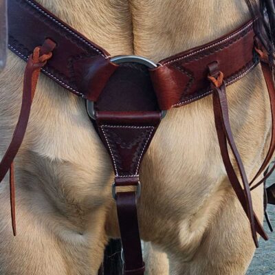 cowpuncher ranching ranchy western cowboy breast collar antiques leather western tack (1)