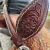 One ear antiqued leather headstall weaver leather
