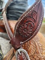 One ear antiqued leather headstall weaver leather