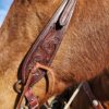antique leather headstall western bridle tooled unique bridle leather horse tack (13)