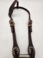 A ranch hand headstall bridle leather rose gold (2)