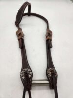 A ranch hand headstall bridle leather rose gold (3)