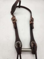 A ranch hand headstall bridle leather rose gold (5)