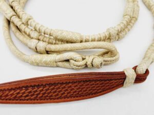 Horse tail bags romel reins rawhide reins western show reins for western horses (13)
