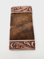 LEather wallet cutch cowhide wallet cluch purse western hair on tooled leather womens mens wallet (24)
