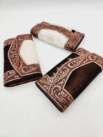 LEather wallet cutch cowhide wallet cluch purse western hair on tooled leather womens mens wallet (39)
