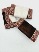 LEather wallet cutch cowhide wallet cluch purse western hair on tooled leather womens mens wallet (41)