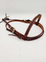 Leather headstall bridles western leather bridle rose gold buckle buckstitch brown bridles horses quarter horse (15)