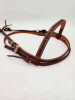 Leather headstall bridles western leather bridle rose gold buckle buckstitch brown bridles horses quarter horse (16)