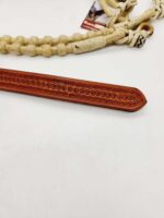 Rawhide romel reins with popper leather western show reins romel (5)