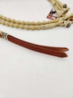 Rawhide romel reins with popper leather western show reins romel (9)