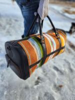 Unique Western Carpet Bag WEstern Duffel TRavel Weekend Bag mans bag mens bag womens bag pastel pendleton wool (22)