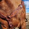 Antique Tooled - Breast Collar - Leather