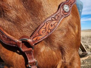 antique leather headstall western bridle tooled unique bridle leather horse tack (9)