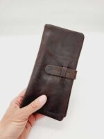 Clutch Wallets Leater Handmade bifold wax canvas wallets for sale soft leather (14)