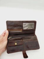 Clutch Wallets Leater Handmade bifold wax canvas wallets for sale soft leather (18)