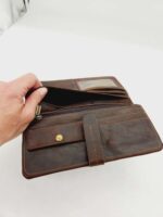 Clutch Wallets Leater Handmade bifold wax canvas wallets for sale soft leather (20)