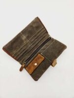 Clutch Wallets Leater Handmade bifold wax canvas wallets for sale soft leather (28)