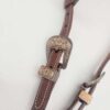 denver brown ranch hand headstall western bridle brown buckstitch horse tack (5)
