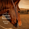 1 white buckstitch split ear western bridle headstall by ranch hand 3a